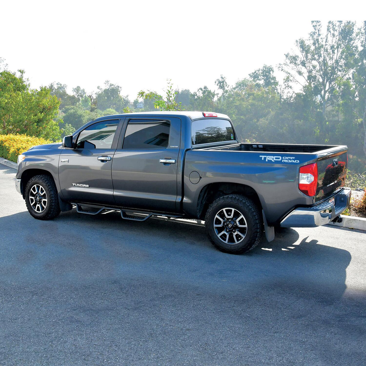 Toyota Tundra 2nd Gen 2007-2021, Westin Outlaw Drop Nerf Step Bars, Crew Cab, Textured Black, view 12