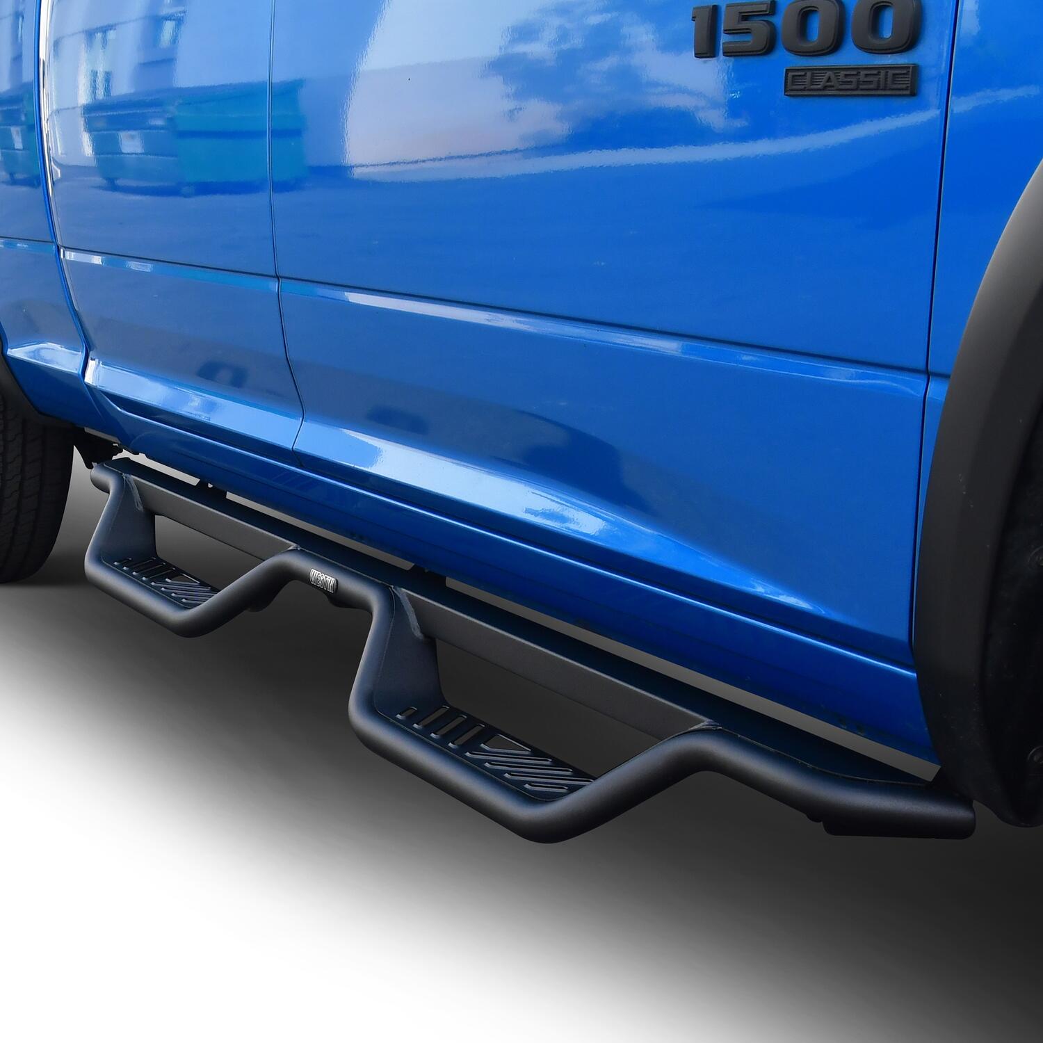 Ram 1500 2009-2018 & Ram 1500 Classic 2019-2024, Westin Outlaw Drop Nerf Step Bars, Extended Cab, Textured Black, view 7