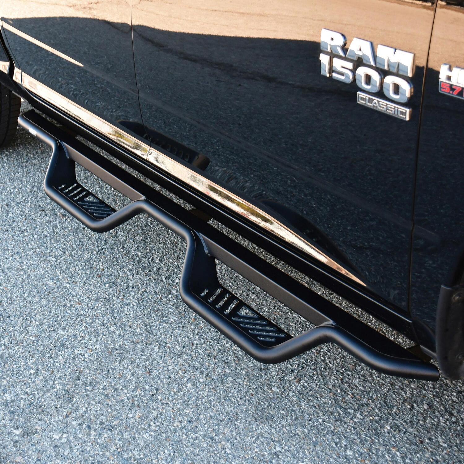 Ram 1500 2009-2024 & Ram 2500/3500 2010-2026, Westin Outlaw Drop Nerf Step Bars, Crew Cab, Textured Black, view 7