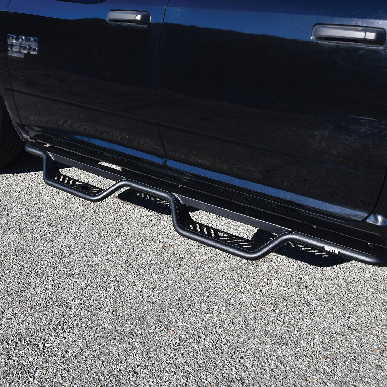 Ram 1500 2009-2024 & Ram 2500/3500 2010-2026, Westin Outlaw Drop Nerf Step Bars, Crew Cab, Textured Black, view 9