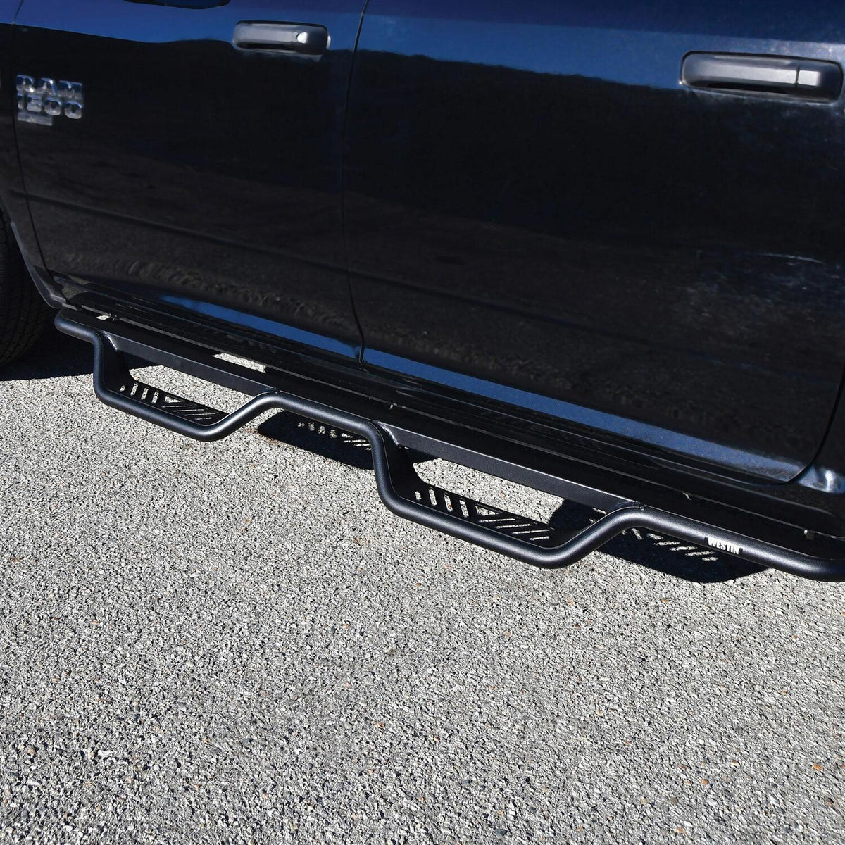 Ram 1500 2009-2024 & Ram 2500/3500 2010-2026, Westin Outlaw Drop Nerf Step Bars, Crew Cab, Textured Black, view 9
