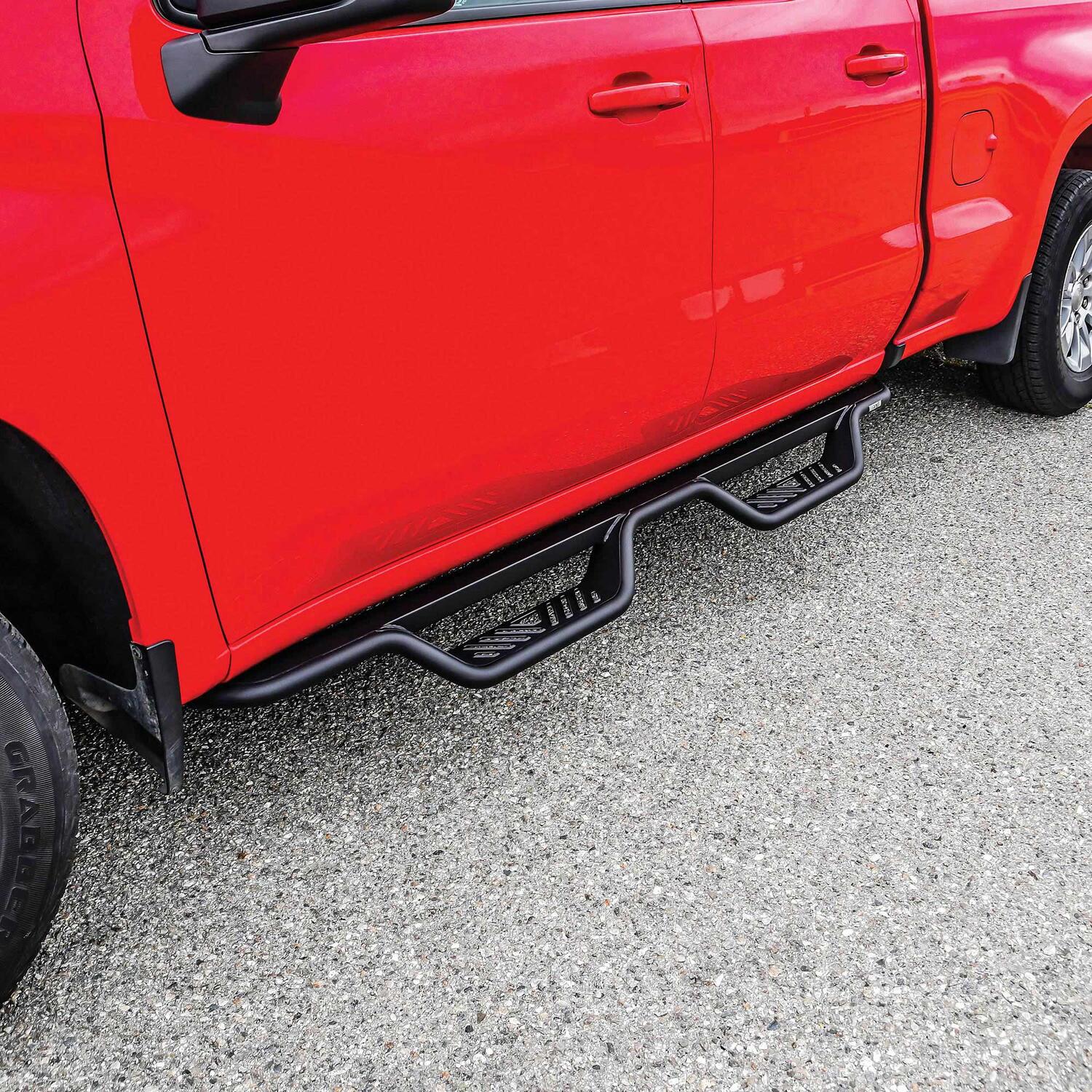 Chevrolet Silverado & GMC Sierra 2014-2019, Westin Outlaw Drop Nerf Step Bars, Extended Cab, Textured Black, view 7