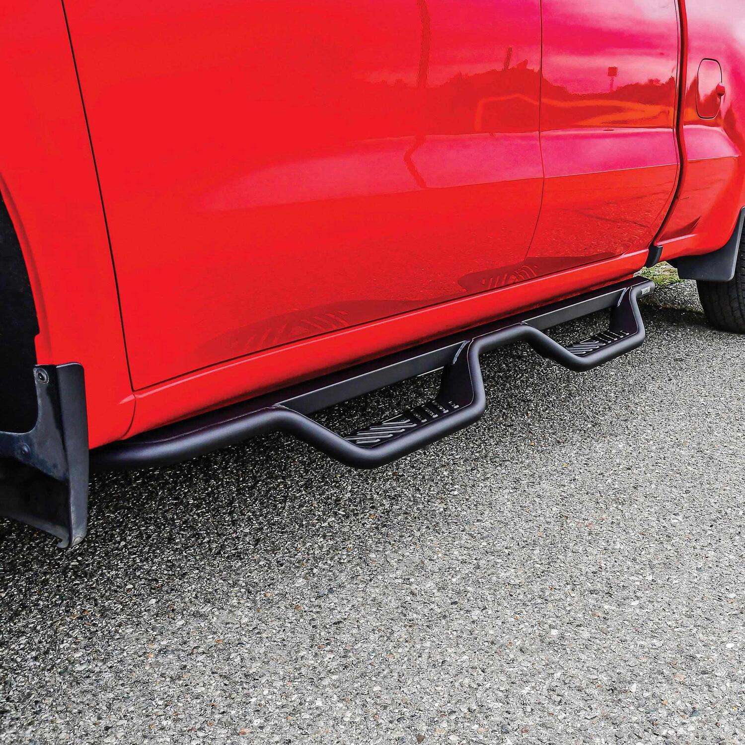 Chevrolet Silverado & GMC Sierra 2014-2019, Westin Outlaw Drop Nerf Step Bars, Extended Cab, Textured Black, view 8