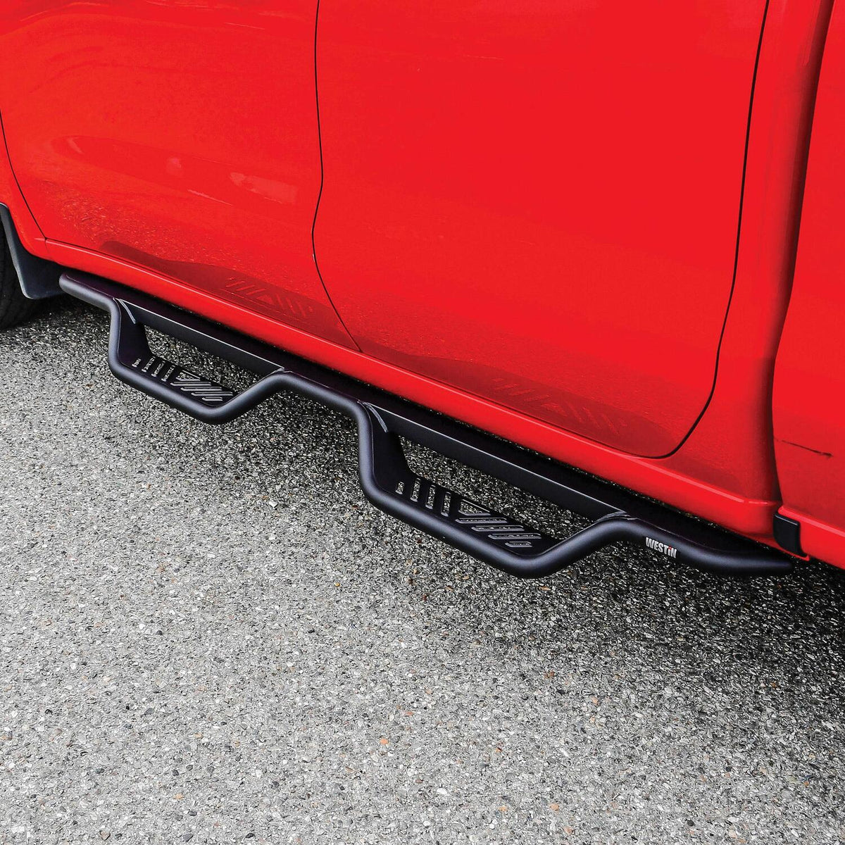 Chevrolet Silverado & GMC Sierra 2014-2019, Westin Outlaw Drop Nerf Step Bars, Extended Cab, Textured Black, view 9