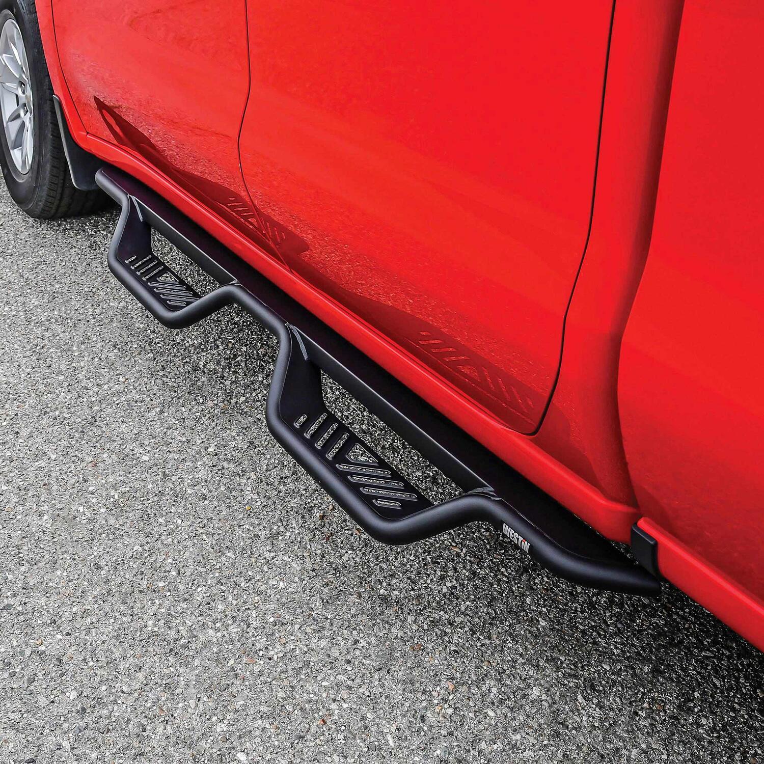 Chevrolet Silverado & GMC Sierra 2014-2019, Westin Outlaw Drop Nerf Step Bars, Extended Cab, Textured Black, view 10