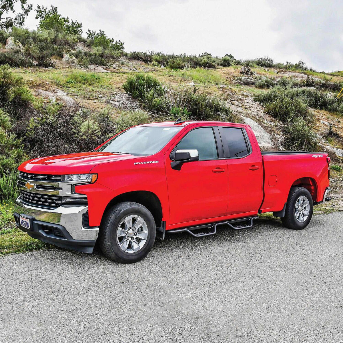 Chevrolet Silverado & GMC Sierra 2014-2019, Westin Outlaw Drop Nerf Step Bars, Extended Cab, Textured Black, view 11