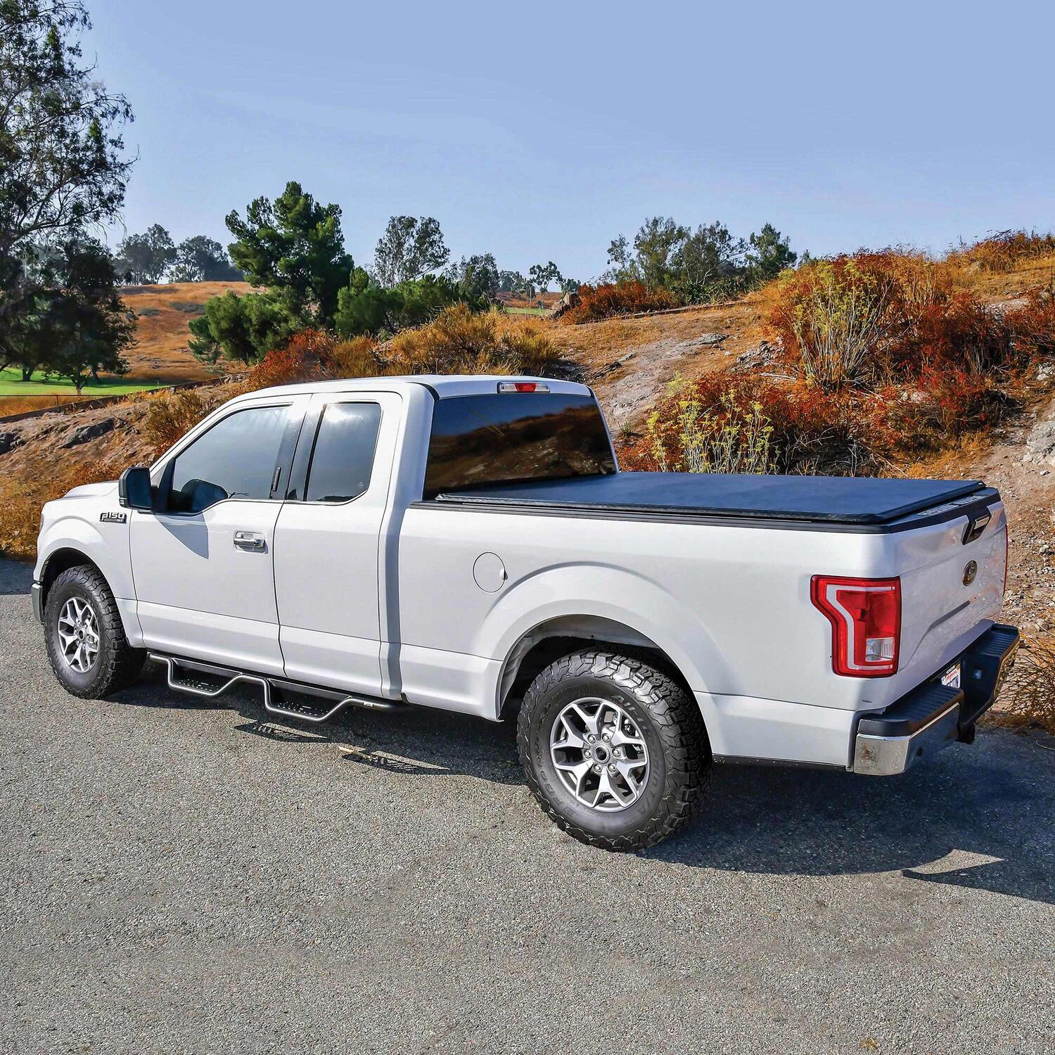 Ford F-150 2015-2026 & Super Duty 2017-2026 Extended Cab, Westin Outlaw Drop Nerf Step Bars, Textured Black, view 10