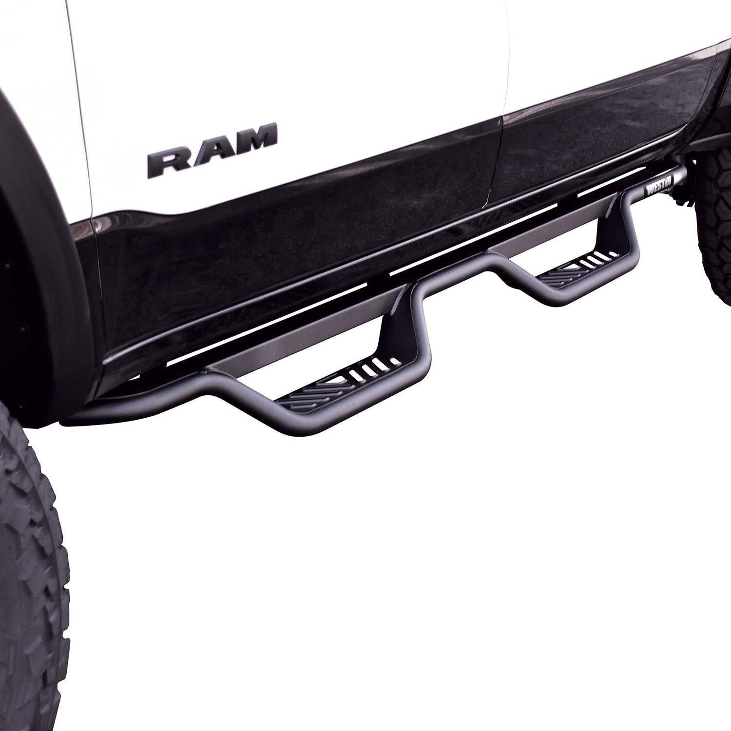 Ram 1500 2019-2026 Crew Cab, Westin Outlaw Drop Nerf Step Bars, Textured Black, view 12