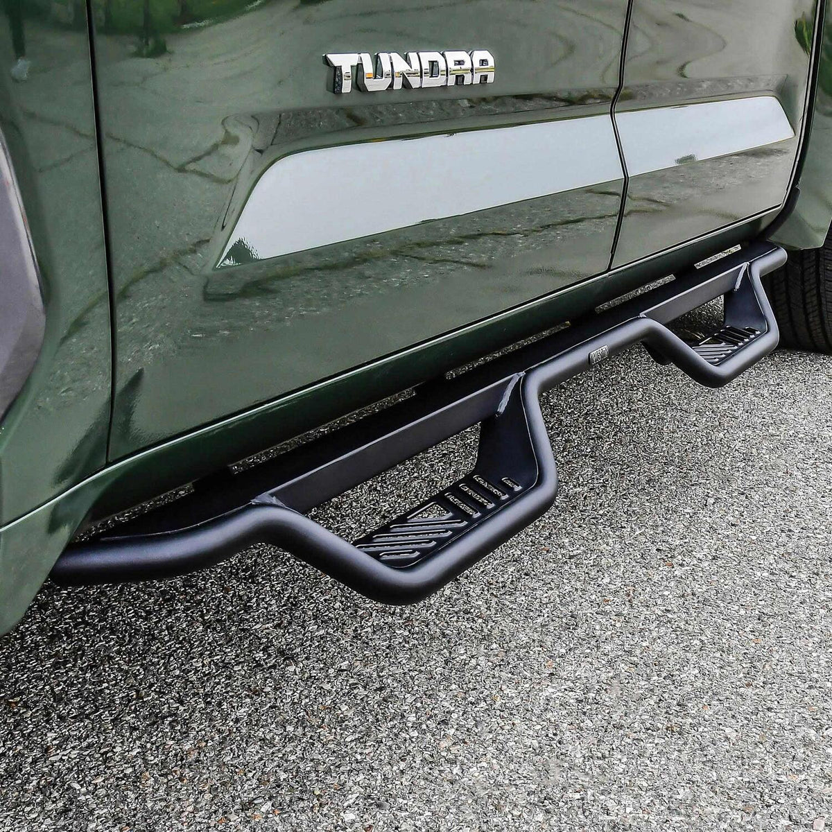 Toyota Tundra 3rd Gen 2022-2026 Crew Cab, Westin Outlaw Drop Nerf Step Bars, Textured Black, view 8