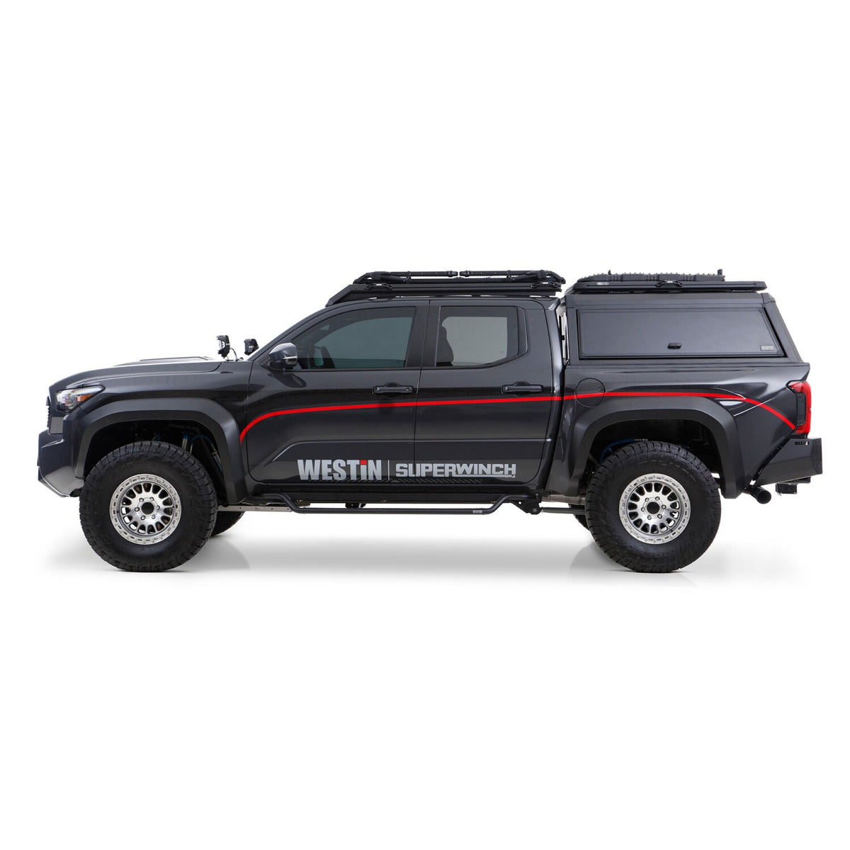 Toyota Tacoma 4th Gen 2024-2026, Westin Outlaw Drop Running Boards, Crew Cab, Textured Black, view 7