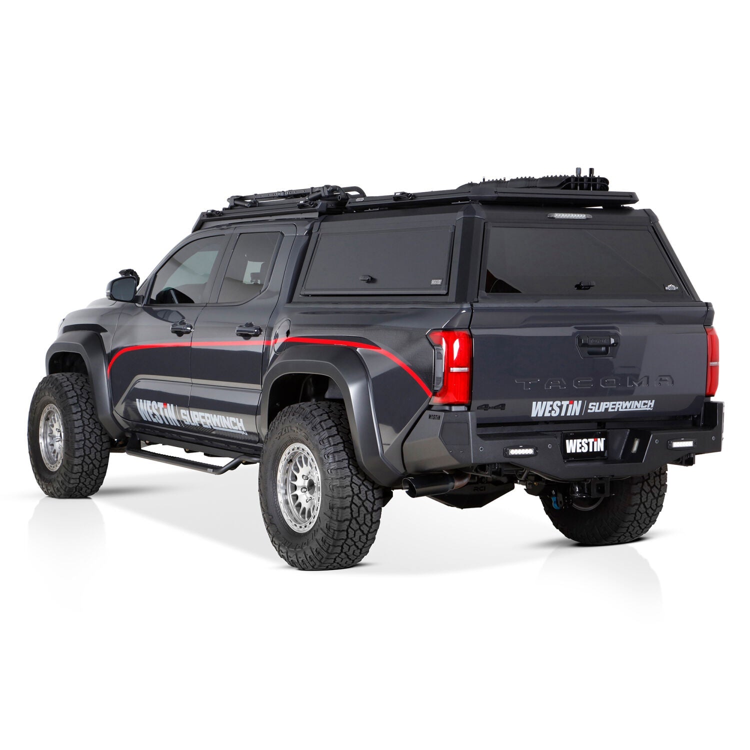 Toyota Tacoma 4th Gen 2024-2026, Westin Outlaw Drop Running Boards, Crew Cab, Textured Black, view 8