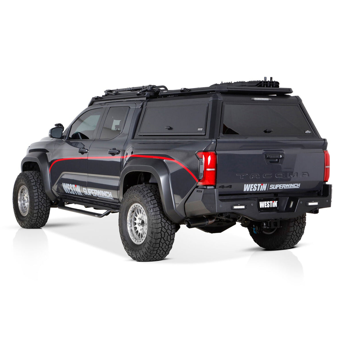 Toyota Tacoma 4th Gen 2024-2026, Westin Outlaw Drop Running Boards, Crew Cab, Textured Black, view 8