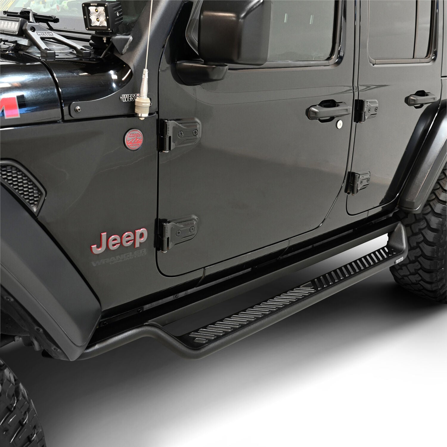 Jeep Wrangler JL 2018-2026 4-Door, Westin Outlaw Drop Running Boards, Textured Black, view 8
