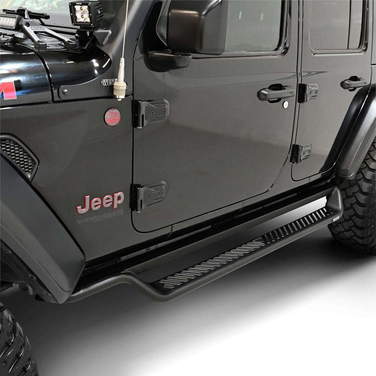 Jeep Wrangler JL 2018-2026 4-Door, Westin Outlaw Drop Running Boards, Textured Black, view 8