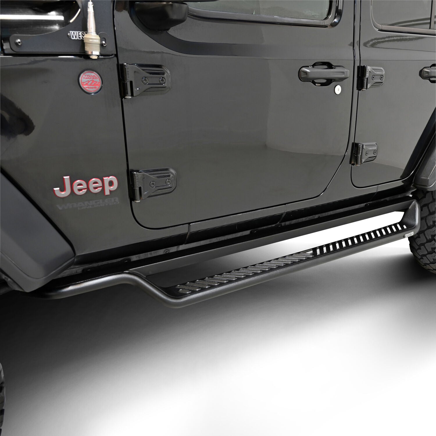 Jeep Wrangler JL 2018-2026 4-Door, Westin Outlaw Drop Running Boards, Textured Black, view 11