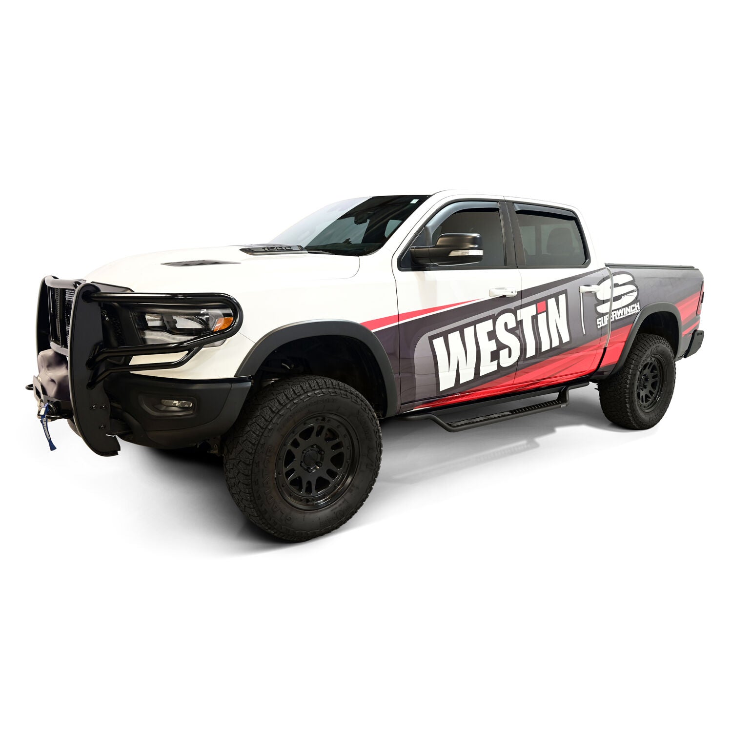 Ram 1500 2019-2026 Crew Cab, Westin Outlaw Drop Running Boards, Textured Black, view 13