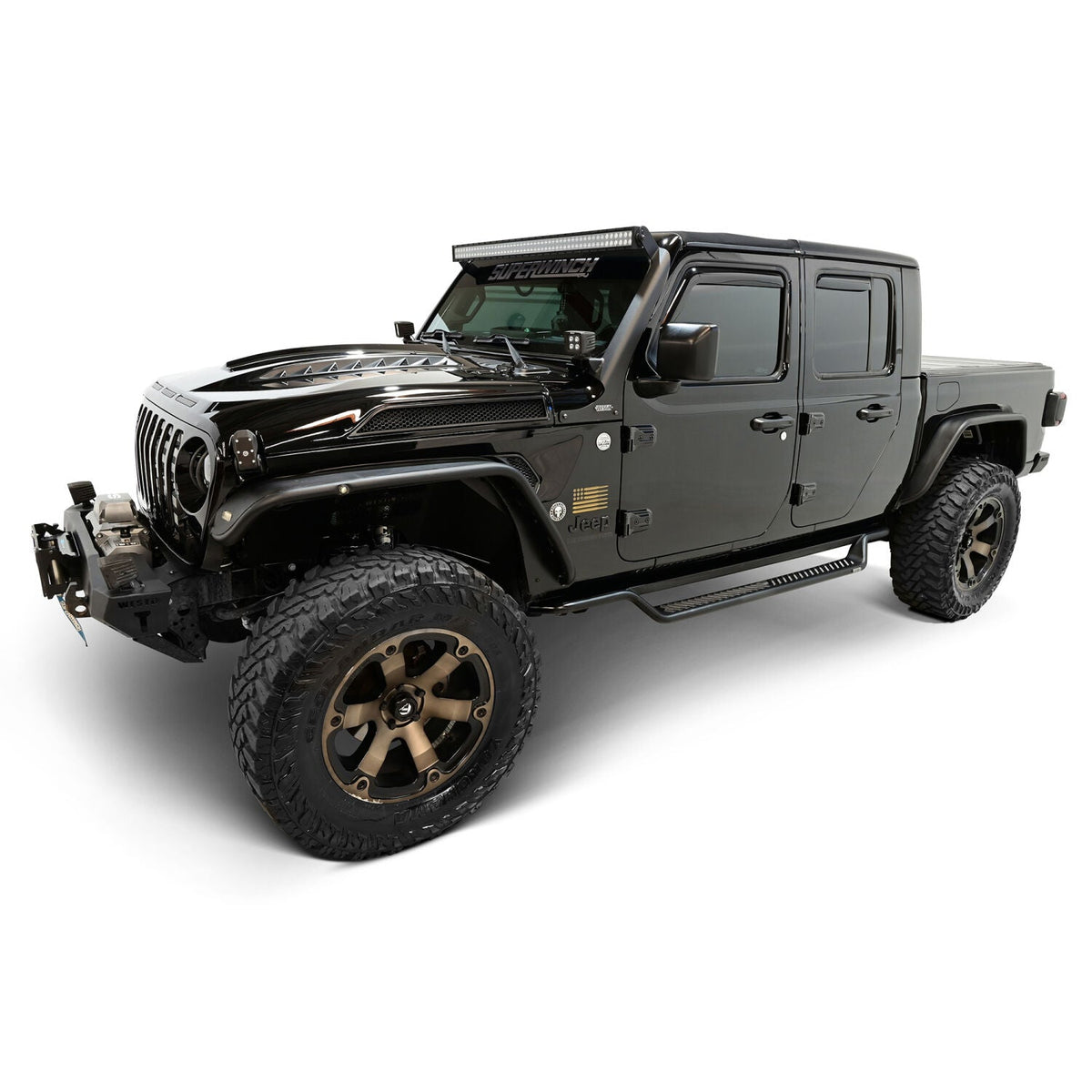 Jeep Gladiator JT 2020-2026, Westin Outlaw Drop Running Boards, Textured Black, view 5