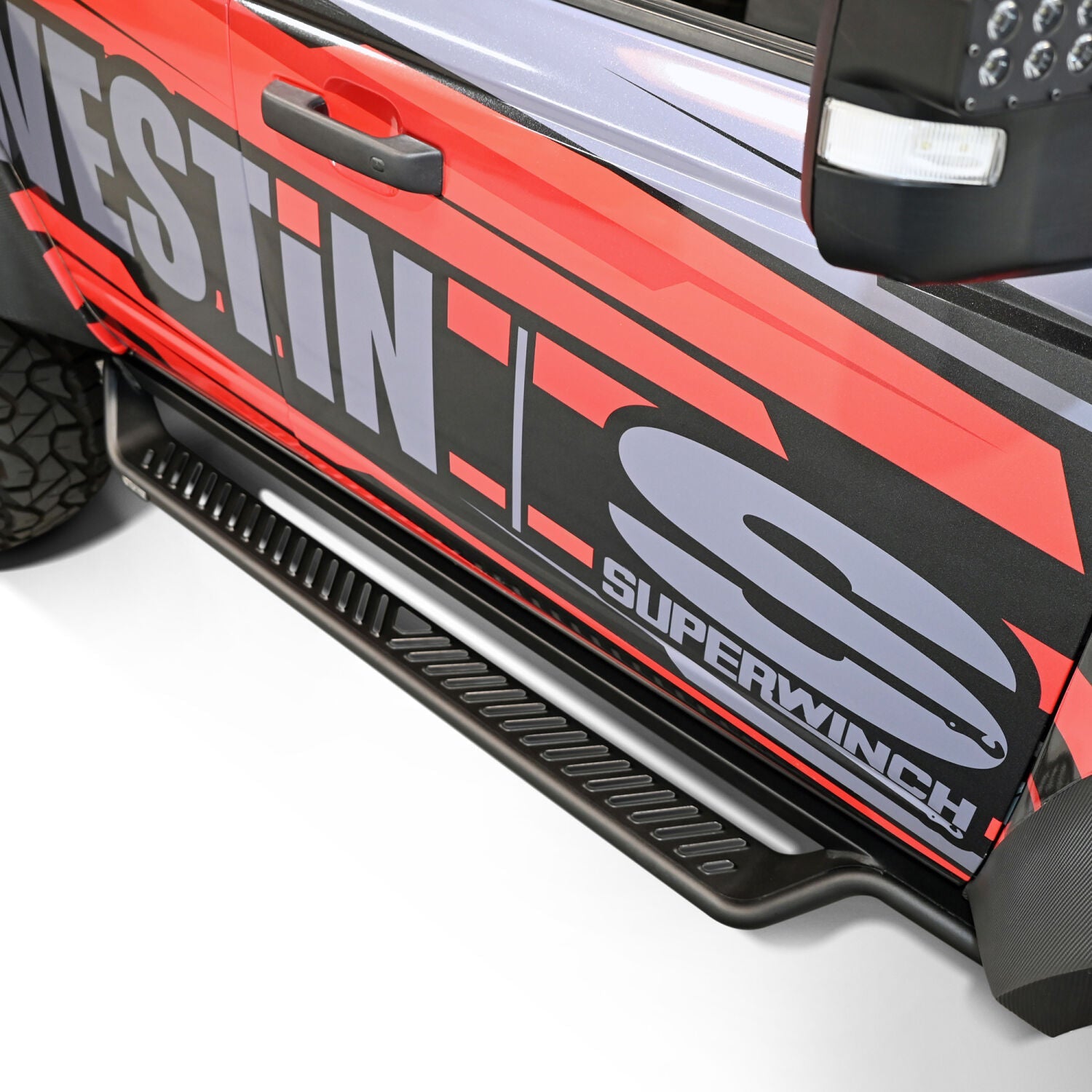 Ford Bronco 6th Gen 4-Door 2021-2026, Westin Outlaw Drop Running Boards, Textured Black, view 8