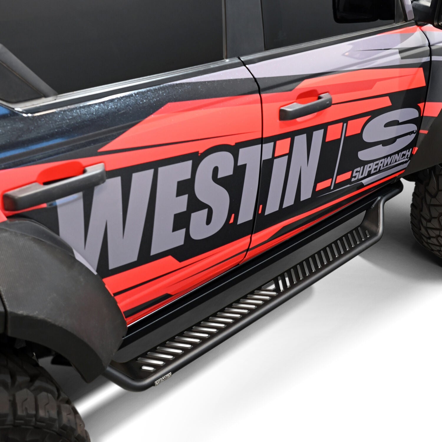 Ford Bronco 6th Gen 4-Door 2021-2026, Westin Outlaw Drop Running Boards, Textured Black, view 10