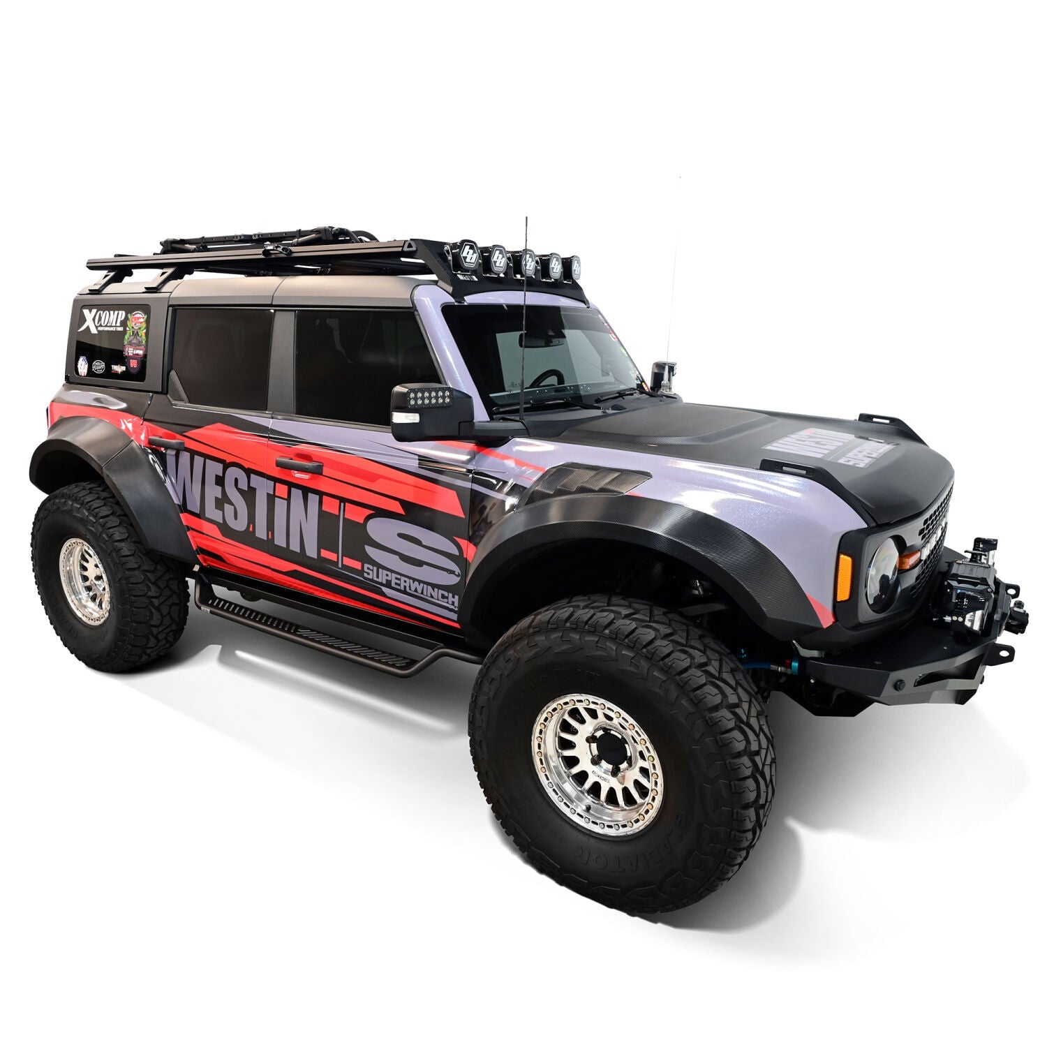 Ford Bronco 6th Gen 4-Door 2021-2026, Westin Outlaw Drop Running Boards, Textured Black, view 13