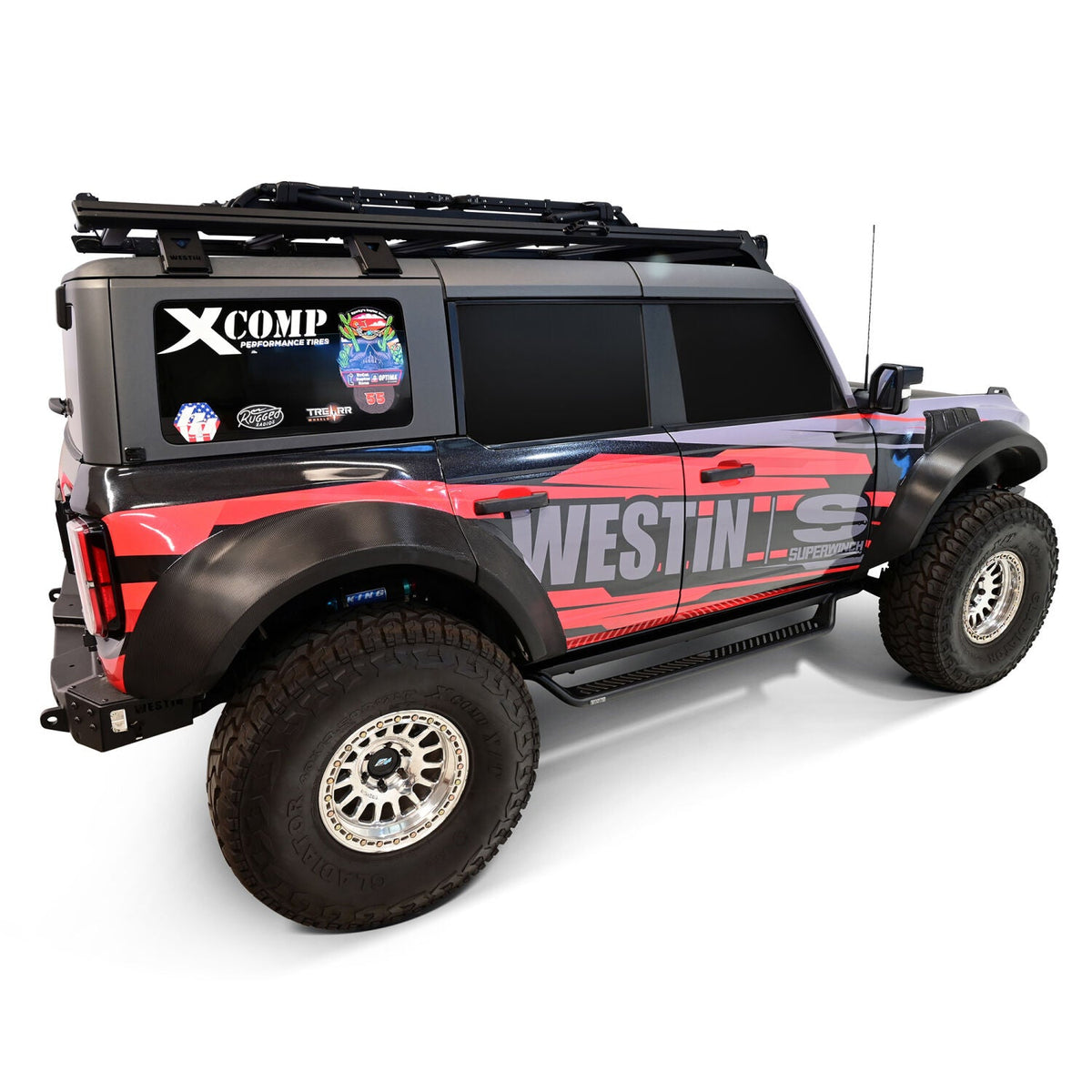 Ford Bronco 6th Gen 4-Door 2021-2026, Westin Outlaw Drop Running Boards, Textured Black, view 15