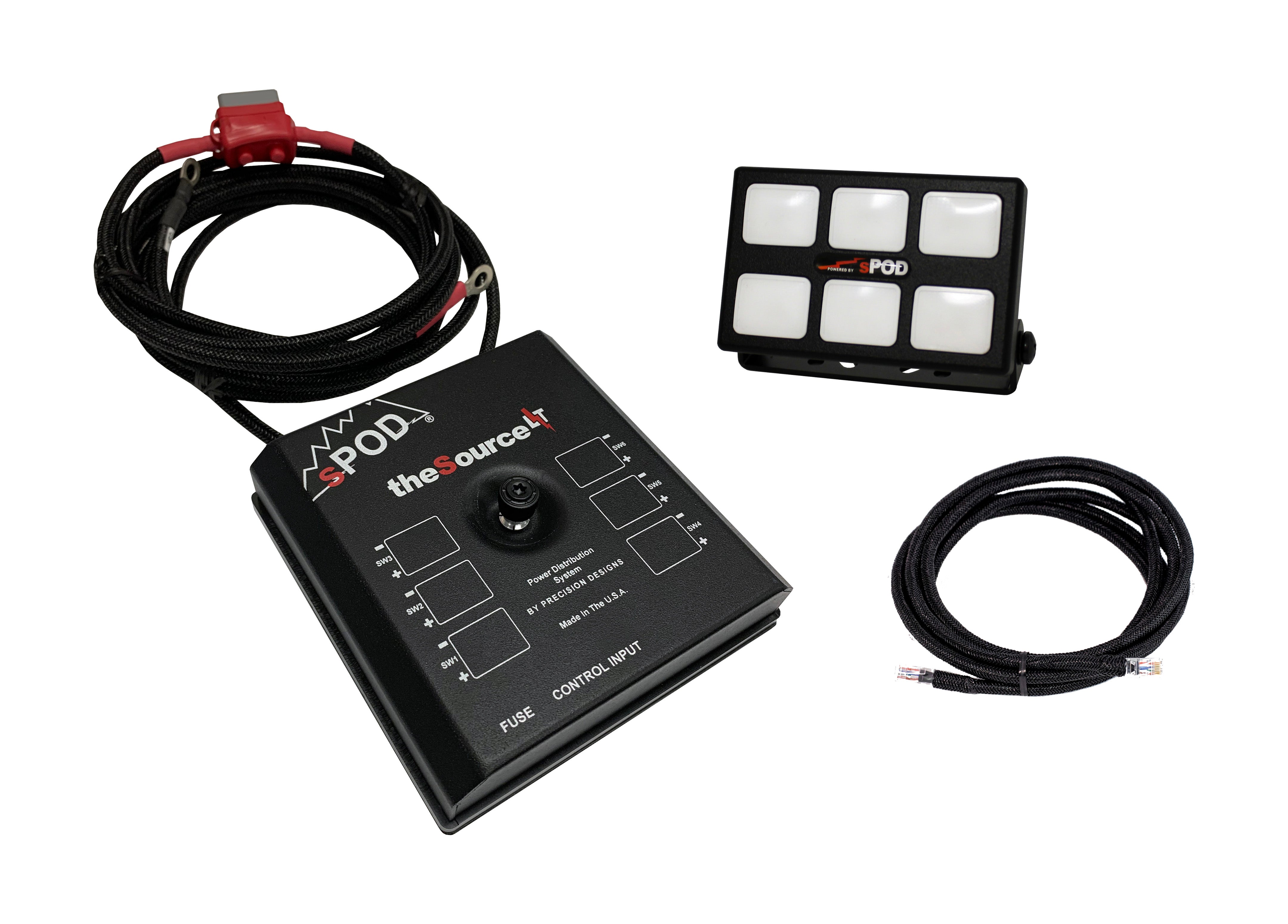sPOD SourceLT Switch Panel w/ Mini6 and 84in Battery Cables