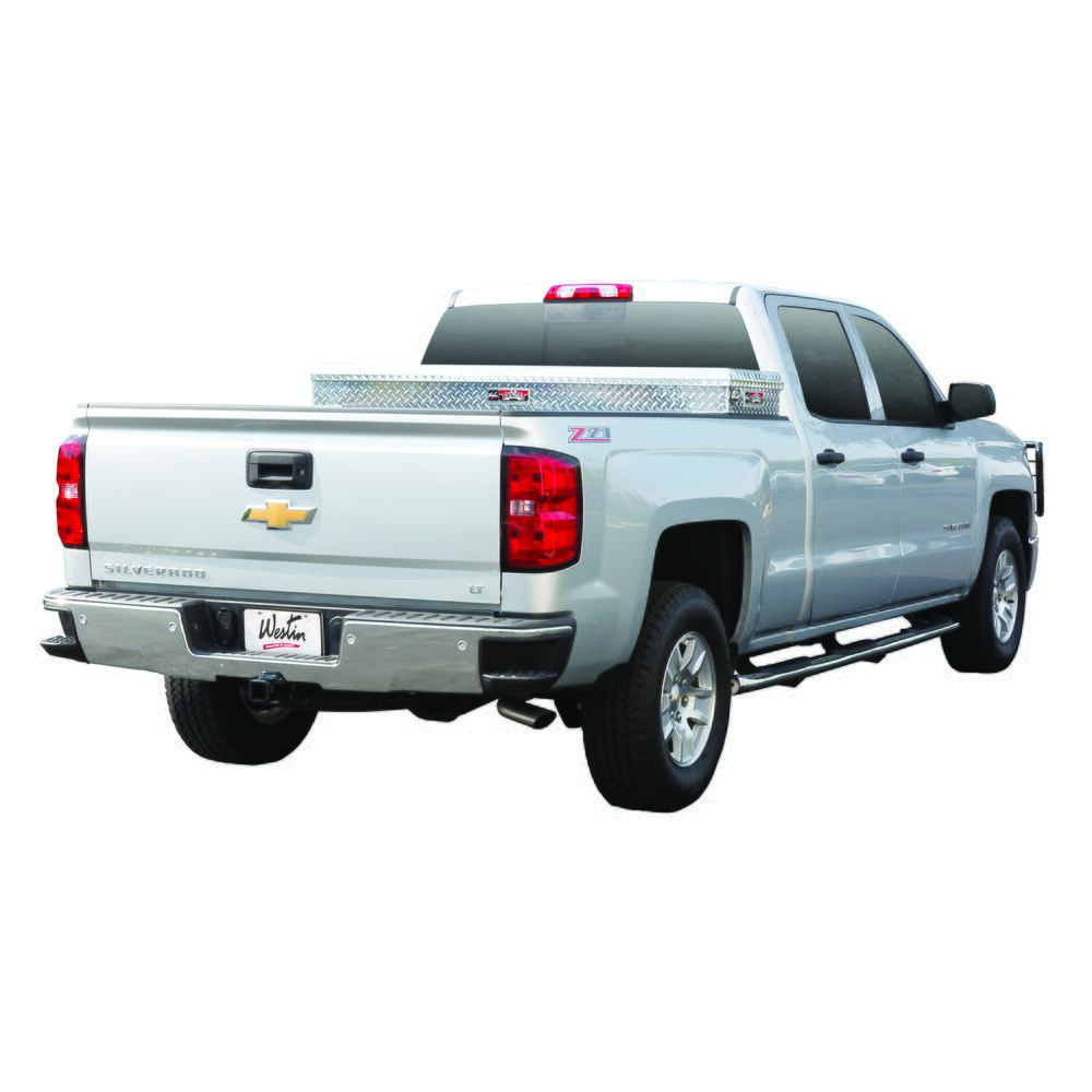 Chevrolet Silverado 1500 & GMC Sierra 1500 2007-2018, Westin PRO TRAXX 5 Oval W2W Nerf Step Bars, Crew Cab, Polished, view 3