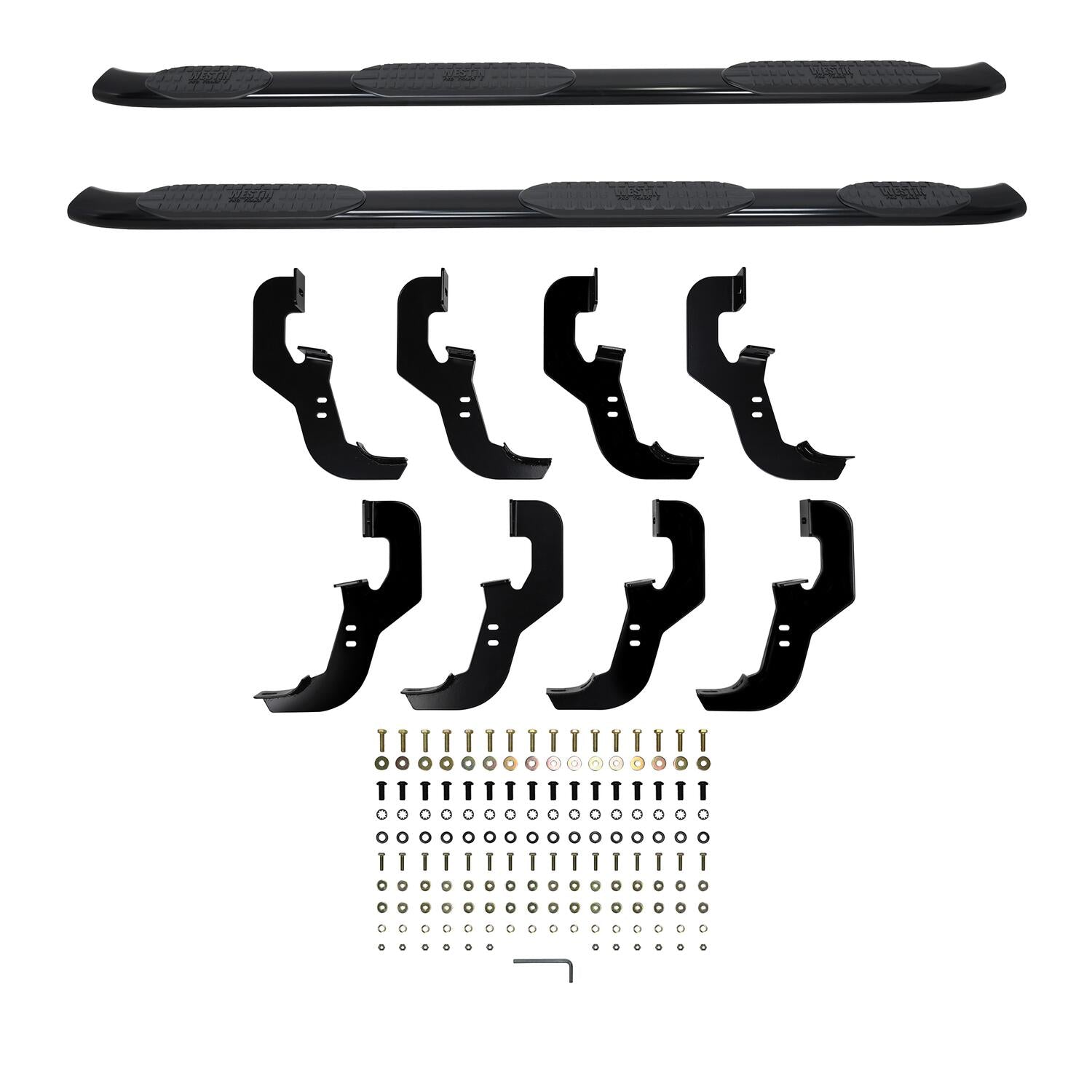 Chevrolet Silverado 1500 & GMC Sierra 1500 2019-2026 Crew Cab, Westin PRO TRAXX 5 Oval Wheel-to-Wheel Nerf Step Bars, 79.4in Bed, Black, view 4