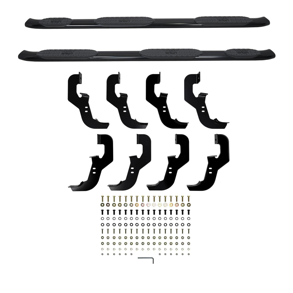 Chevrolet Silverado 1500 & GMC Sierra 1500 2019-2026 Crew Cab, Westin PRO TRAXX 5 Oval Wheel-to-Wheel Nerf Step Bars, 79.4in Bed, Black, view 4