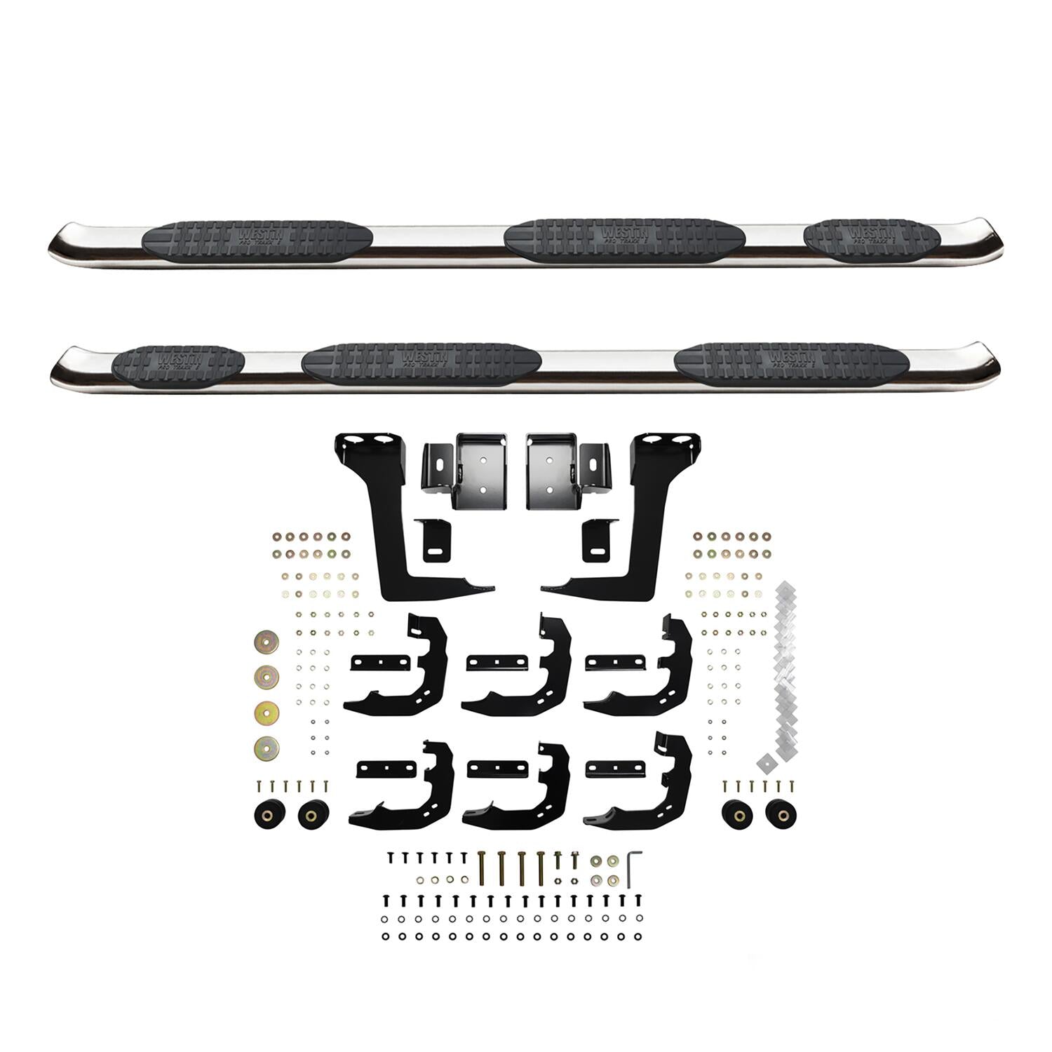 Ram 1500 2019-2026 Extended Cab, Westin PRO TRAXX 5 Oval Wheel-to-Wheel Nerf Step Bars, 76.3in Bed, Polished, view 4