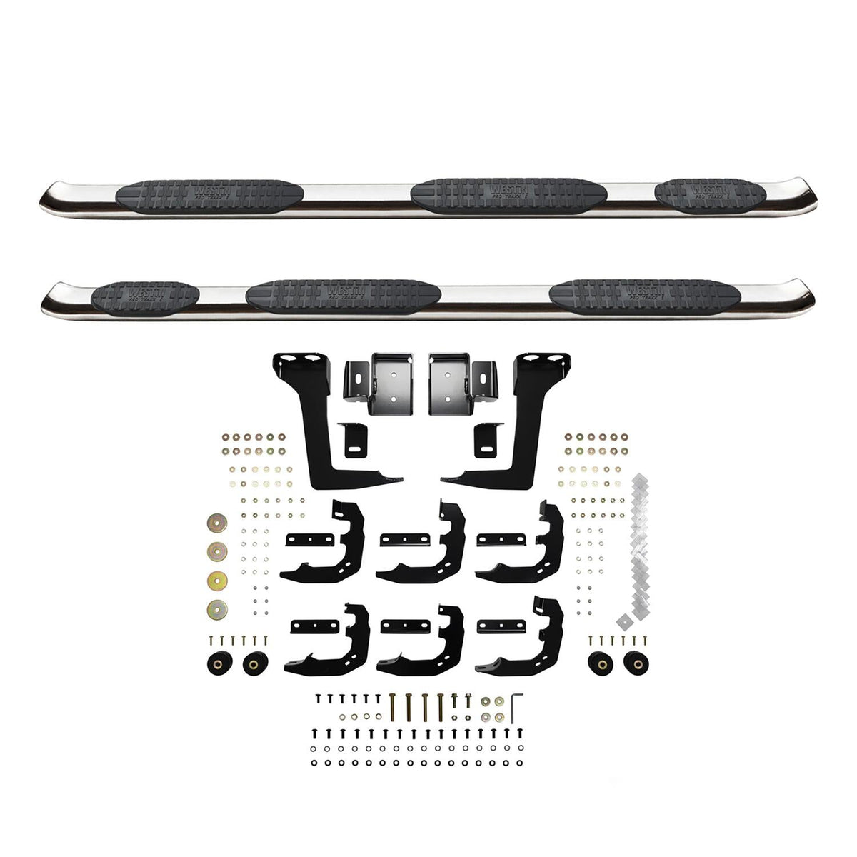 Ram 1500 2019-2026 Extended Cab, Westin PRO TRAXX 5 Oval Wheel-to-Wheel Nerf Step Bars, 76.3in Bed, Polished, view 4