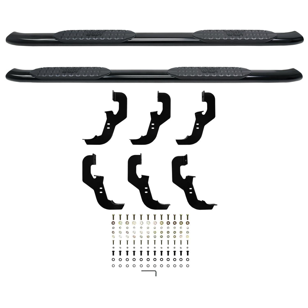Chevrolet Silverado & GMC Sierra 1500 2019-2026 & 2500 HD/3500 HD 2020-2026, Westin PRO TRAXX 5 Oval Nerf Bars, Crew Cab, Black Powder Coated, view 4
