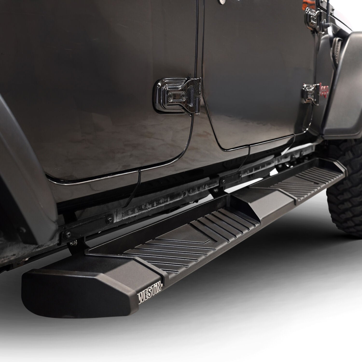 Jeep Wrangler JL 4-Door 2018-2026, Westin AT6 Running Boards, Textured Black, view 12