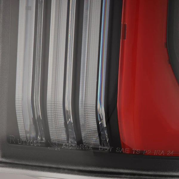2024-25 Toyota Tacoma AlphaRex NOVA-Series Prismatic LED Tail Lights Black-Red