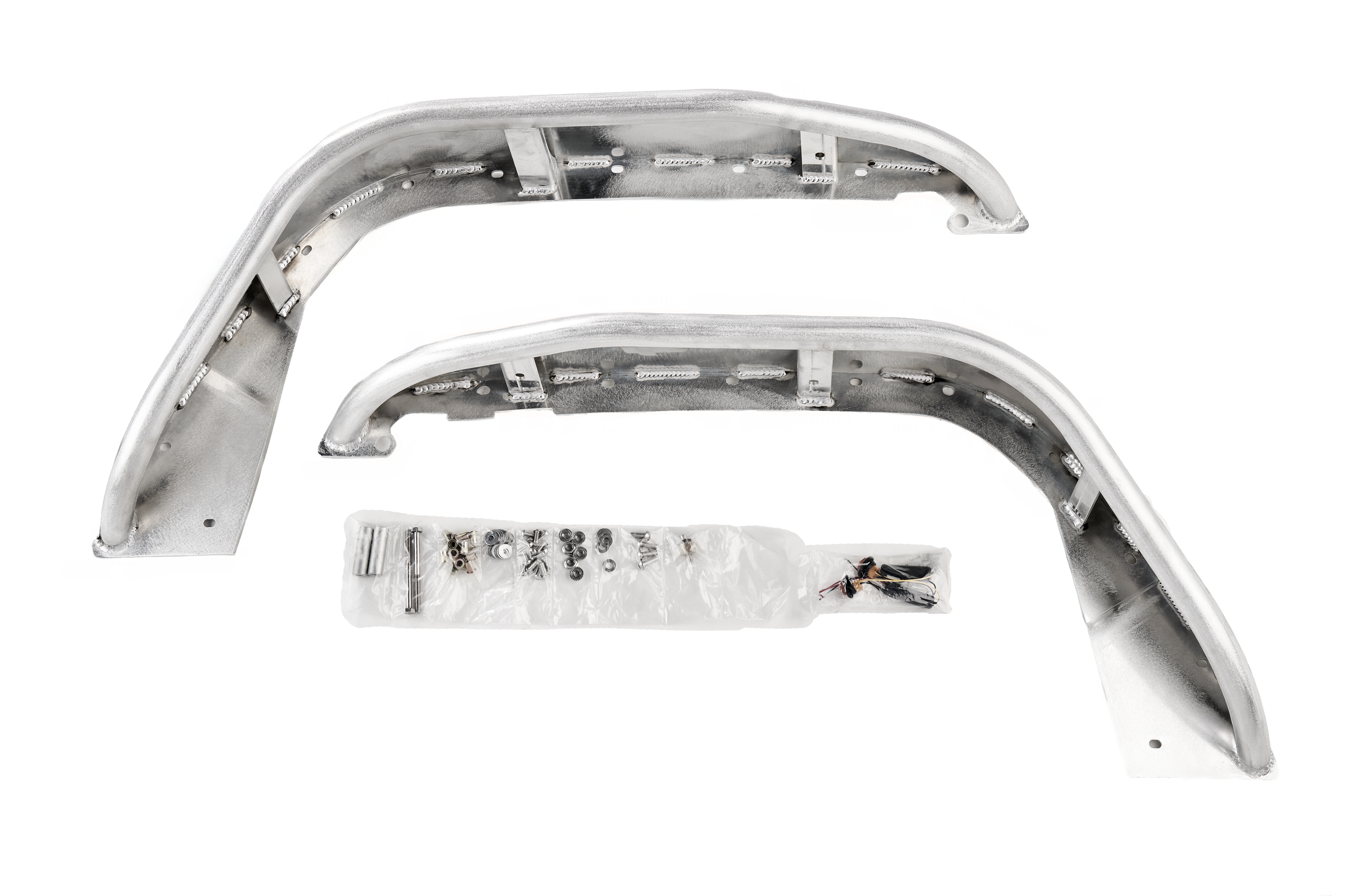 Jeep Wrangler JL 2018-2026, Combat Off Road Full Assault Aluminum Fender Kit, Front, Raw, view 3