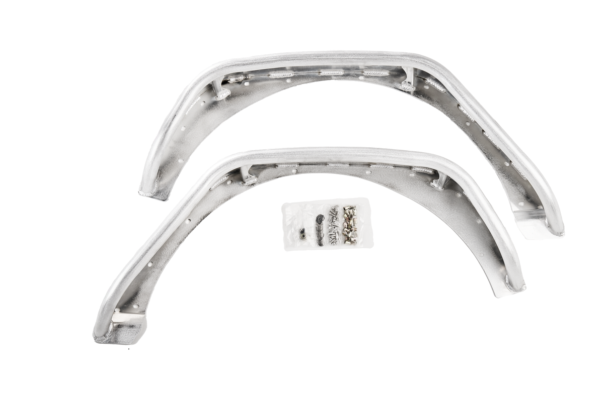 Jeep Wrangler JL 2018-2026, Combat Off Road Full Assault Aluminum Fender Kit, Rear, Raw, view 3