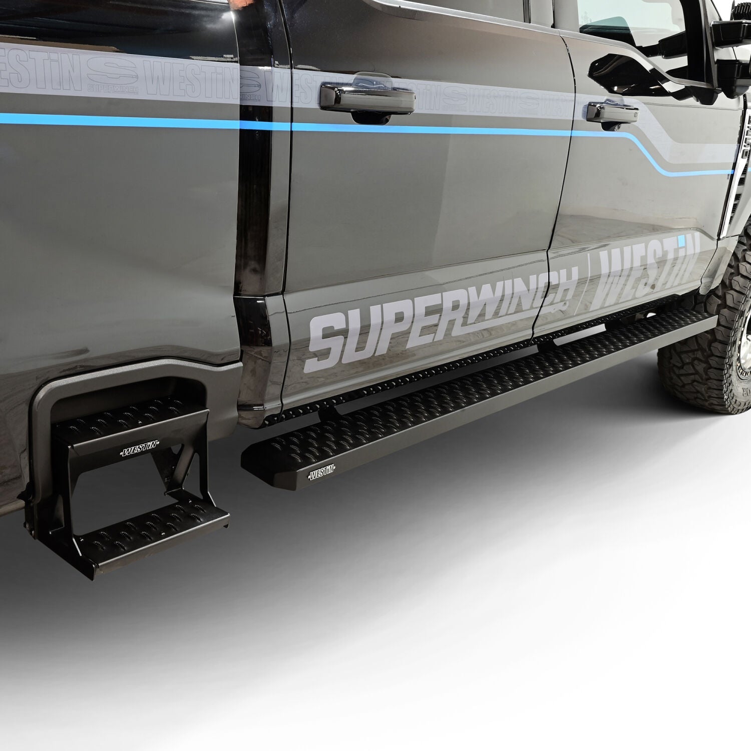 Ford F-250/F-350/F-450/F-550 Super Duty 2023-2026, Westin Grate Side Bed Step, Textured Black, view 13