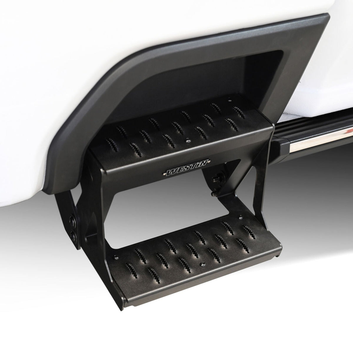 Chevrolet Silverado & GMC Sierra 2500 HD/3500 HD 2024-2026, Westin Grate Side Bed Step, Textured Black, view 9