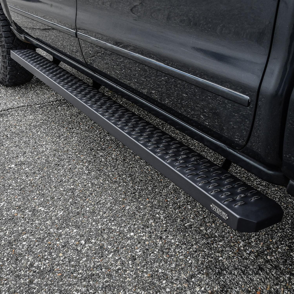 Westin Grate Steps Running Boards, 86in, Textured Black, view 8