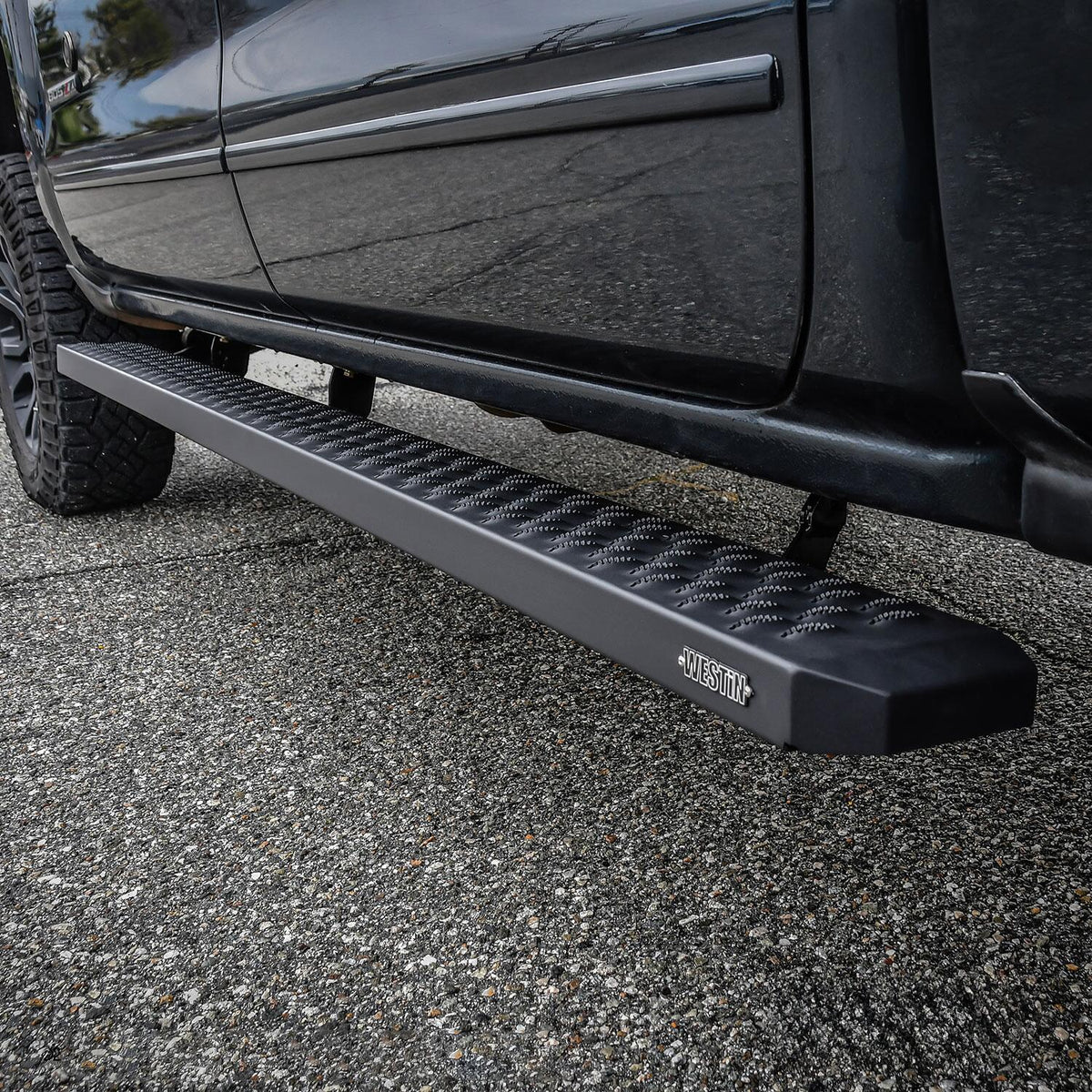 Westin Grate Steps Running Boards, 86in, Textured Black, view 9
