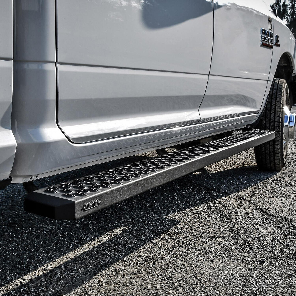 Westin Grate Steps Running Boards, 83in, Textured Black, view 7