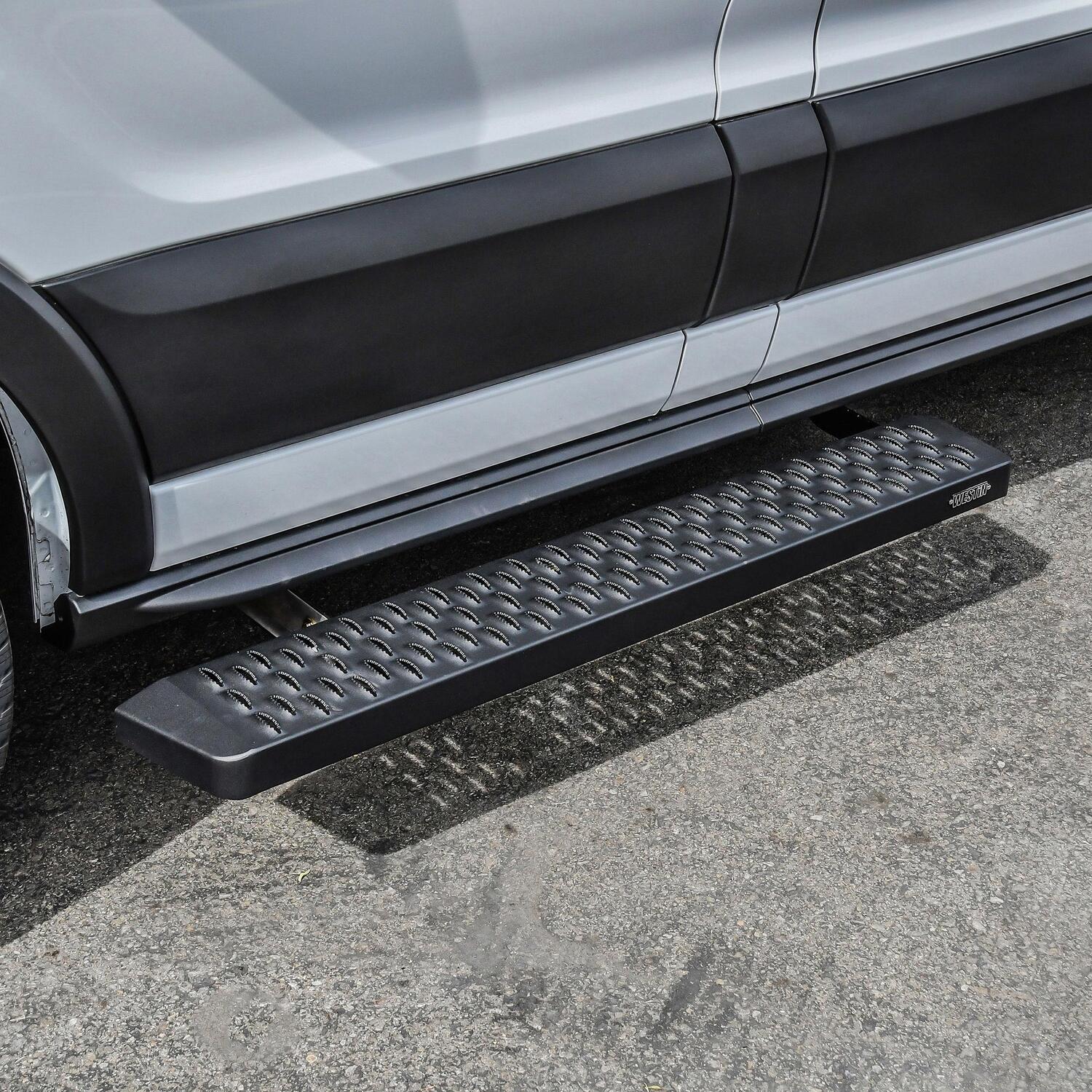 Ford Transit 2015-2026, Westin Grate Steps Running Boards, 46in Driver Side and 97in Passenger Side, Textured Black, view 11