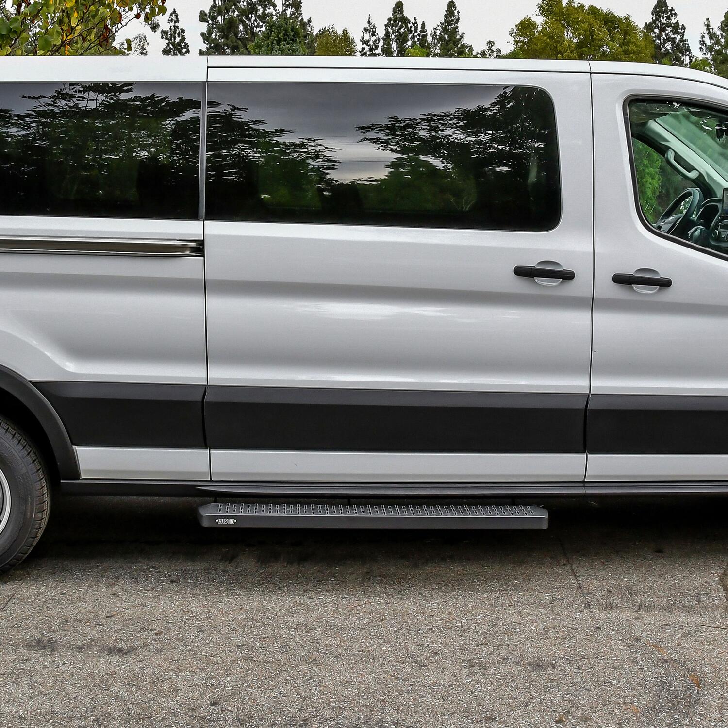 Ford Transit 2015-2026, Westin Grate Steps Running Boards, Single 54in Passenger Sliding Door, Textured Black, view 9