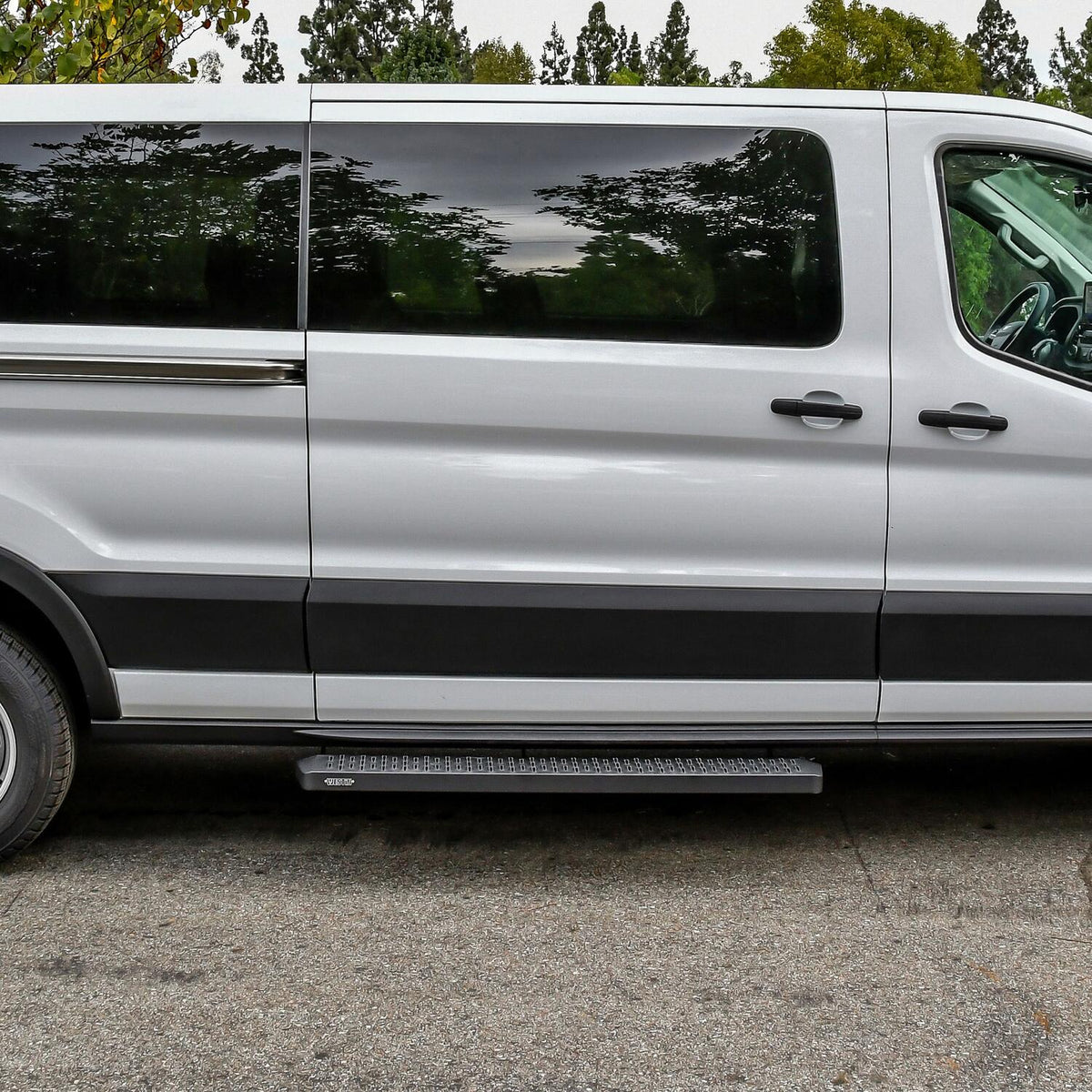 Ford Transit 2015-2026, Westin Grate Steps Running Boards, Single 54in Passenger Sliding Door, Textured Black, view 9