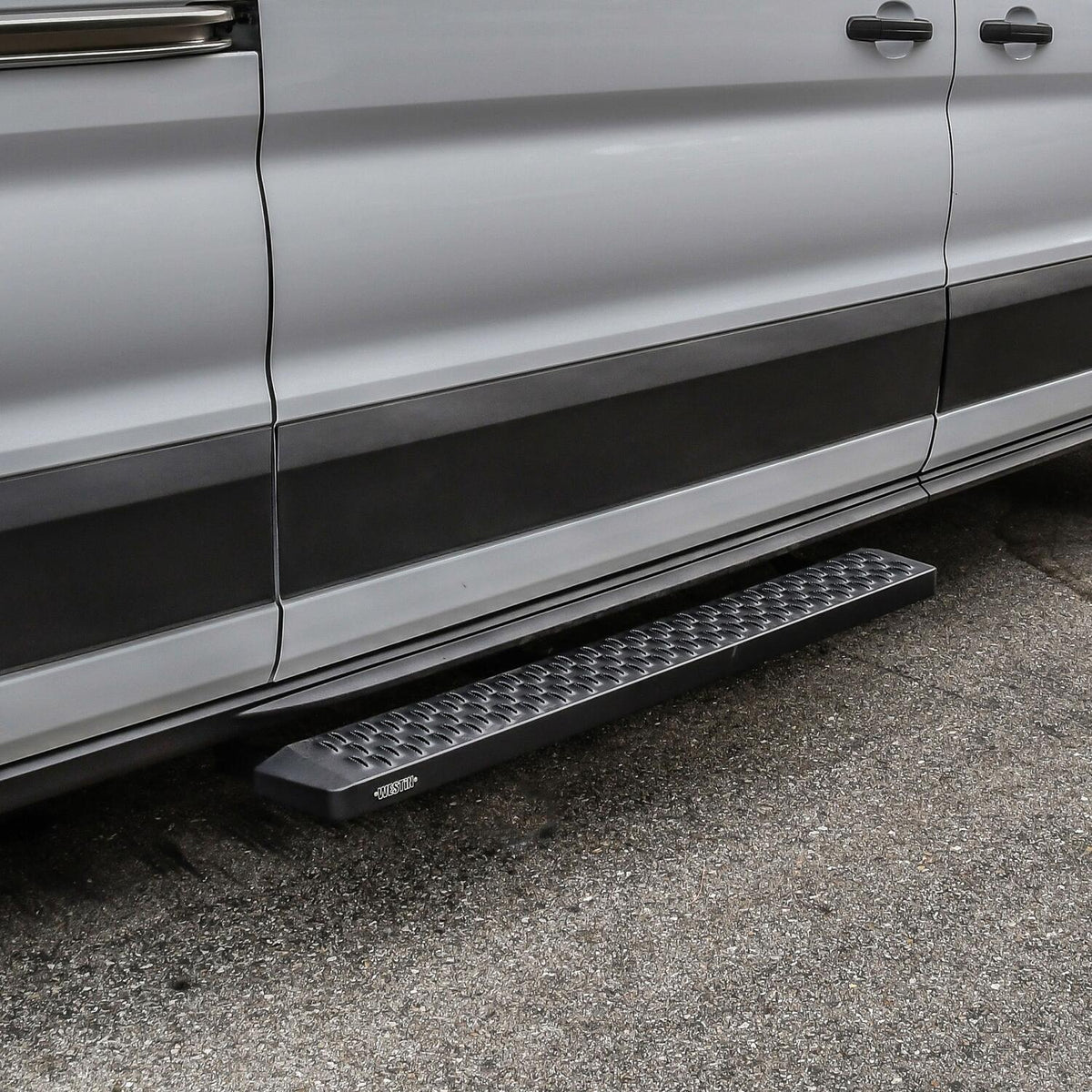 Ford Transit 2015-2026, Westin Grate Steps Running Boards, Single 54in Passenger Sliding Door, Textured Black, view 11