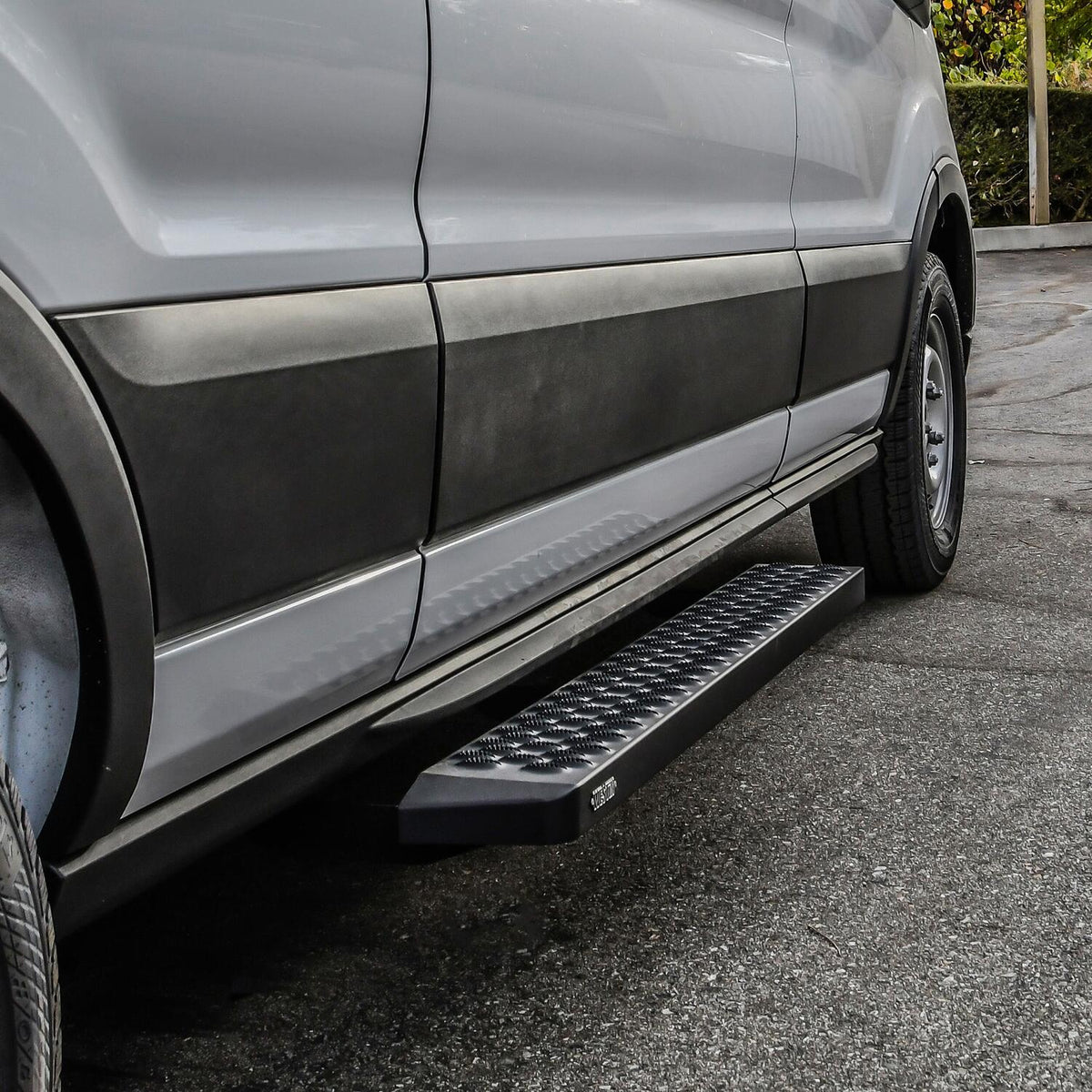 Ford Transit 2015-2026, Westin Grate Steps Running Boards, Single 54in Passenger Sliding Door, Textured Black, view 7