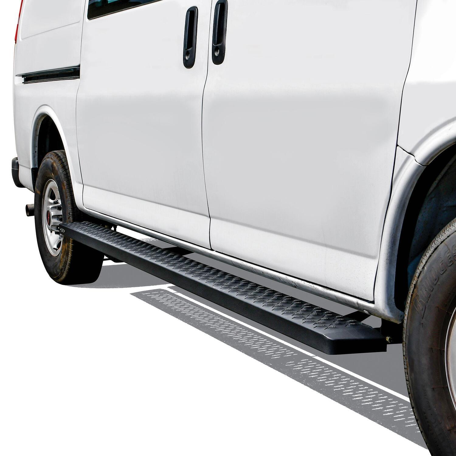 Chevrolet Express/GMC Savana/Ford Transit/Sprinter/Ram ProMaster, Westin Grate Steps Running Boards, Driver and Passenger Side, Textured Black, view 6