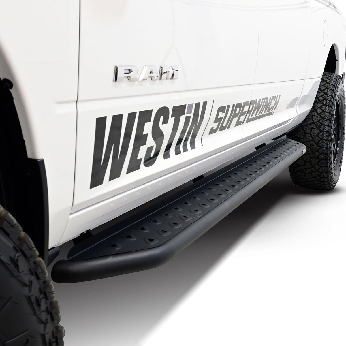 Ram 1500 2009-2024 & Ram 2500/3500 2010-2026, Westin Outlaw Running Boards, Crew Cab, Textured Black, view 7