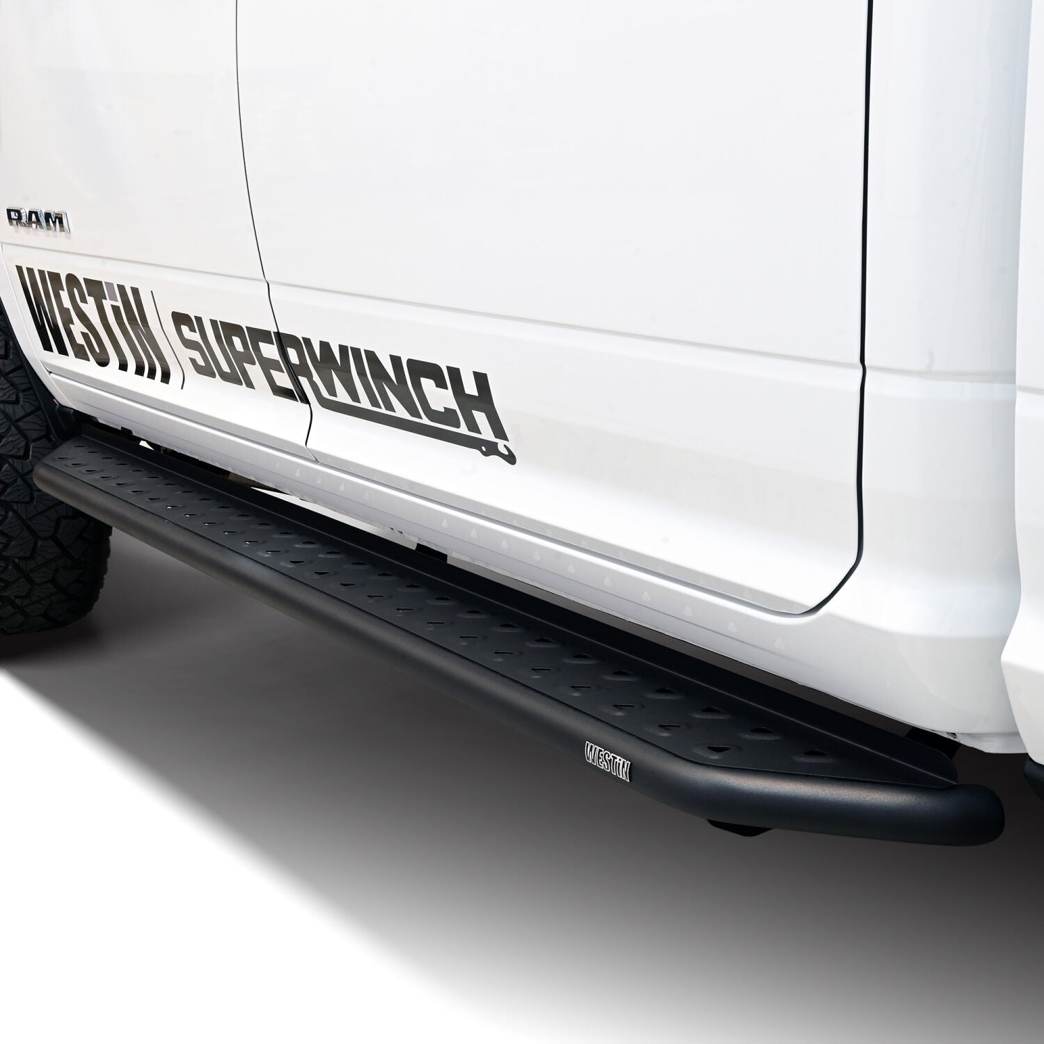 Ram 1500 2009-2024 & Ram 2500/3500 2010-2026, Westin Outlaw Running Boards, Crew Cab, Textured Black, view 8