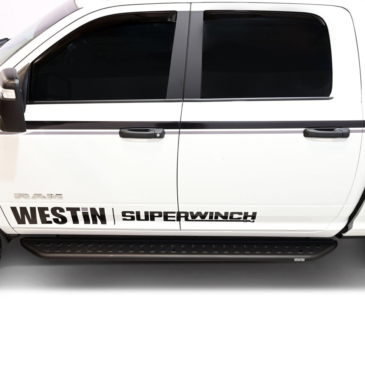Ram 1500 2009-2024 & Ram 2500/3500 2010-2026, Westin Outlaw Running Boards, Crew Cab, Textured Black, view 10